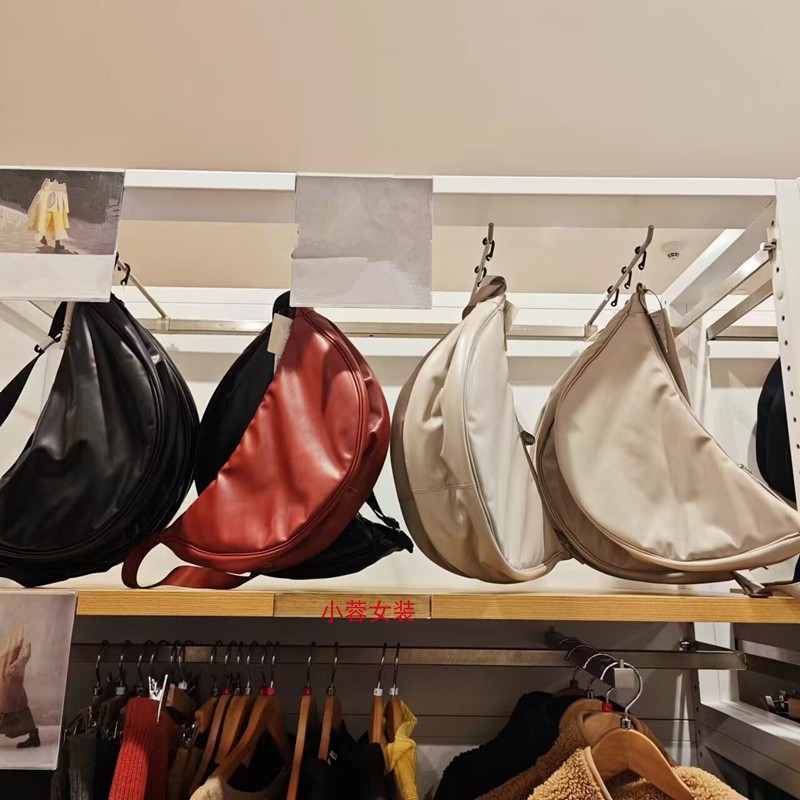 日单男女款可调节手提包饺子包单肩包仿皮弧形肩背斜挎包462420