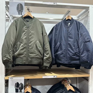 日单男装女装24秋冬军旅式茄克棉衣飞行员夹克棒球棉服外套470060