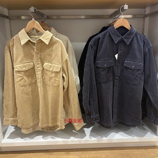 男女装 长袖 情侣款 衬衫 薄外套439619 灯芯绒工装 试衣间2024秋冬新款