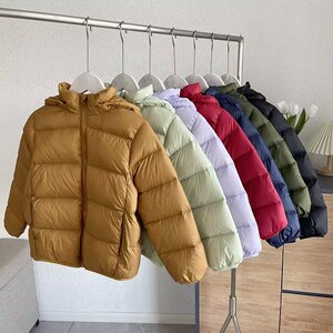 试衣间童装男童女童轻型保暖羽绒服连帽可拆卸收纳外套夹克449799