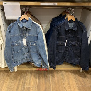 日单25春季男装女装牛仔茄克水洗复古宽松短款外套休闲夹克464025