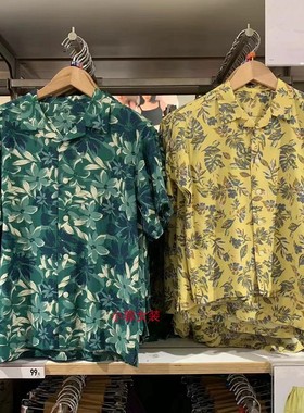 日单童装/男童/女童夏季印花开领短袖衬衫455220/456544/456545