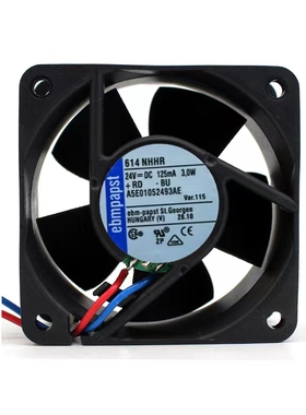 全新 Ebm-papst 614NHHR 6025 24V 3.0W 设备变频器 散热风扇