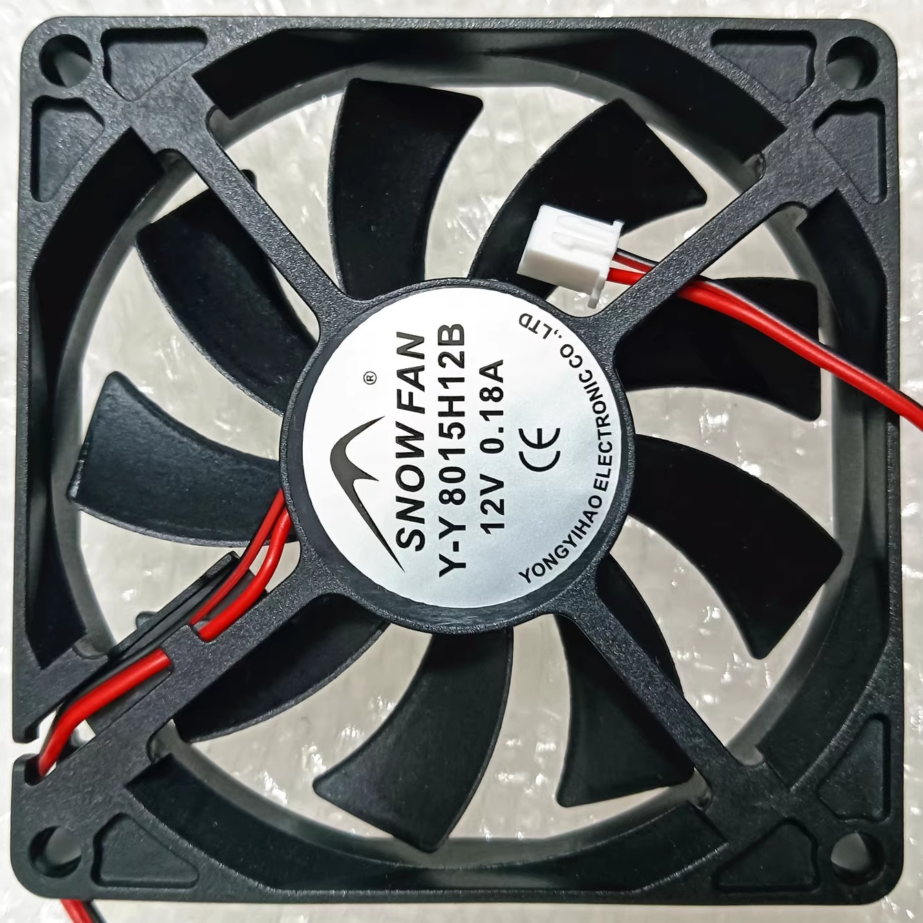 全新SNOWFAN Y-Y8015H12B 12V 0.18A 8015 8CM 滚珠轴承 静音风扇