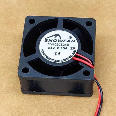 全新SNOWFAN YY4020B24B 24V 0.13A 4020 4厘米cm 变频器散热风扇