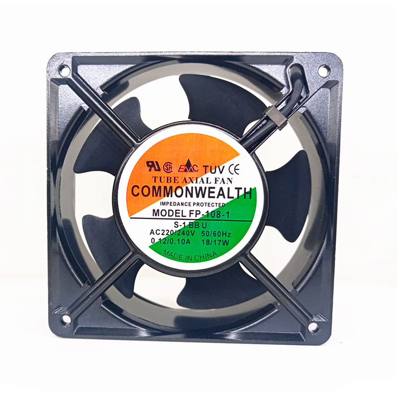 原装 COMMONWEALTH FP-108-1 12cm AC220V双滚珠铜线交流散热风扇