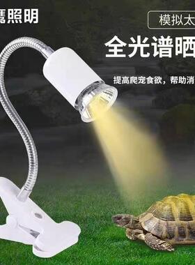 全光谱乌龟晒背灯爬宠补钙uvb灯智能定时养新款龟缸专用晒龟灯uva