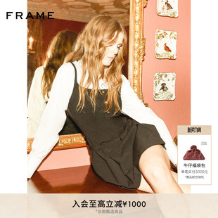 FRAME女士简约金属纽扣时尚 连衣短裙 方领西装