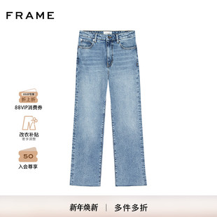 RULER 长裤 FRAME女士直筒中弹牛仔裤 CROP 2025新款