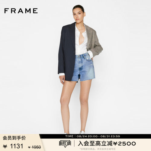 FRAME高腰牛仔短裤女式春秋款女装