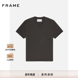 基础 T恤上衣经典 FRAME男士 纯色圆领Logo短袖