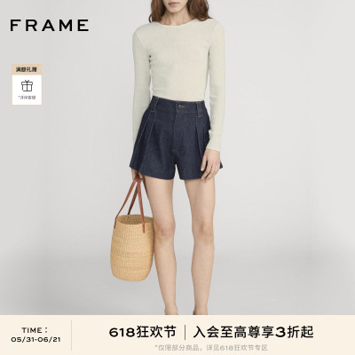 【春夏新品首降】FRAME女士直筒宽松牛仔裤THE STRUCTURAL SHORT