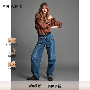 BARREL 桶形裤 FRAME女士水洗牛仔裤 休闲时尚
