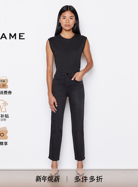 FRAME女士经典高弹高腰直筒牛仔裤小个子 LE PIXIE SYLVIE KERRY
