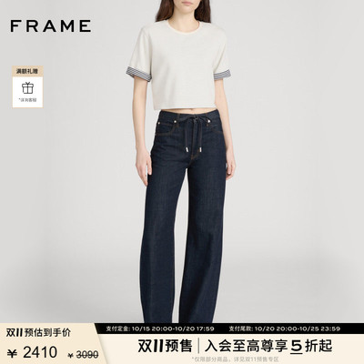 FRAME女士牛仔裤弯刀裤OFF DUTY DRAWSTRING BOW