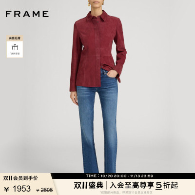 FRAME女士低腰中弹喇叭牛仔裤THE RODEO