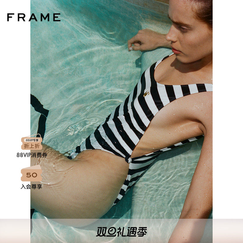 FRAME Ritz Paris丽兹酒店系列女士条纹连体泳装