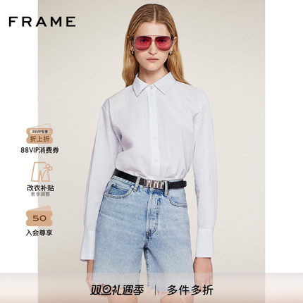 【2025新款】FRAME女士经典宽松半裤牛仔短裤 TIMELESS SHORT