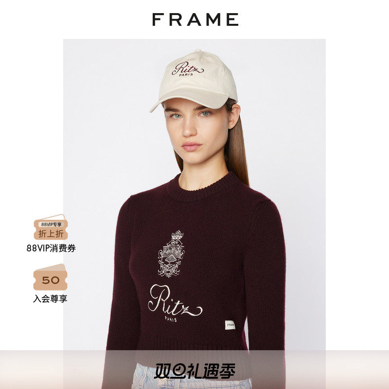 新品FRAME圆领羊绒针织毛衣