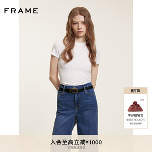 FRAME女士圆领纯色基础款 多色 弹性正肩T恤