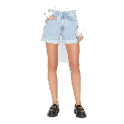 新品高腰FRAME短裤翻边