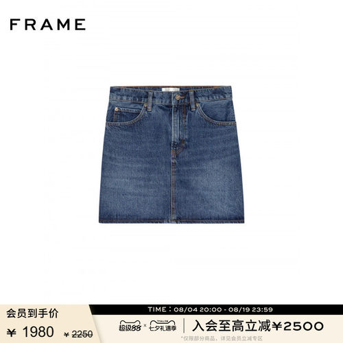 【春夏新品】FRAME女士美式复古高腰牛仔短裙HIGH MINI SKIRT