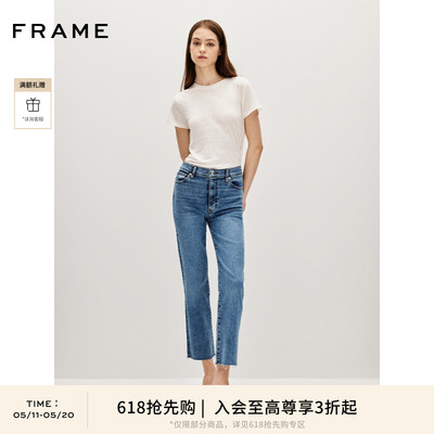 【618抢先购】FRAME女士宽松直筒牛仔裤SLEEK STRAIGHT