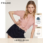 FRAME女士无弹街头风毛边流苏牛仔短裤 DARE THE