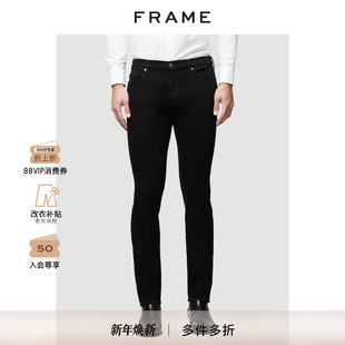 黑色L 春季 HOMME 显瘦微弹男装 SKINNY FRAME紧身中腰牛仔裤