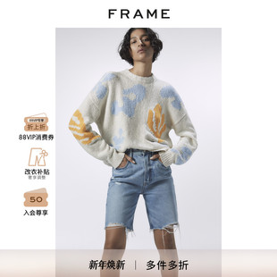 女装 脚做旧风格 毛边裤 FRAME女高腰牛仔短裤