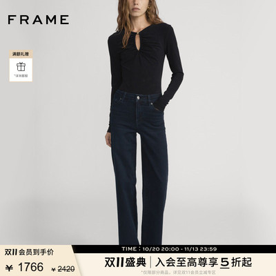 FRAME女士高腰宽松阔腿牛仔裤LE SLIM PALAZZO