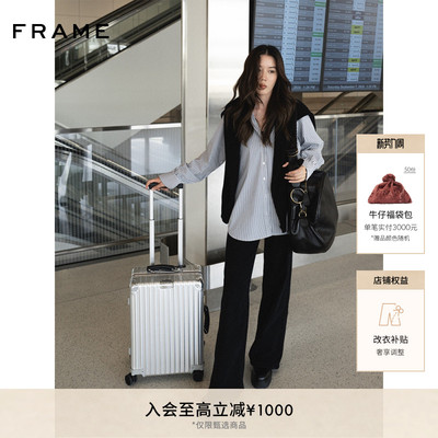 FRAME女士松紧腰阔腿牛仔裤JETSET SLIM PALAZZO