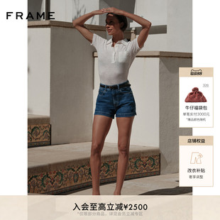 【春夏款】FRAME女士高腰设计牛仔短裤 CHARM SHORT