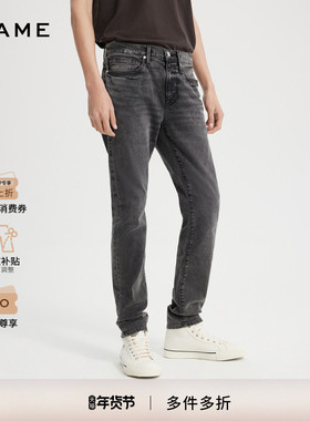 FRAME男士灰色修身紧身牛仔裤L'HOMME SKINNY