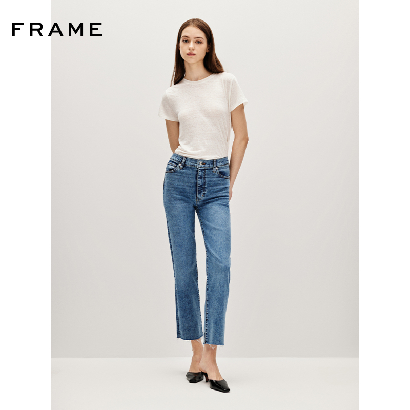 【秋冬新款】FRAME女士宽松直筒牛仔裤SLEEK STRAIGHT