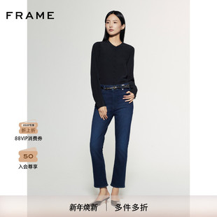 FRAME女士黑色长袖 上衣基础内搭简约通勤 衬衫