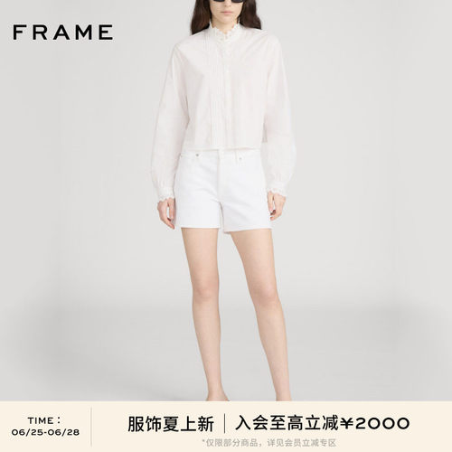 【春夏新品】FRAME女士直筒牛仔短裤THE LONG HANG SHORT