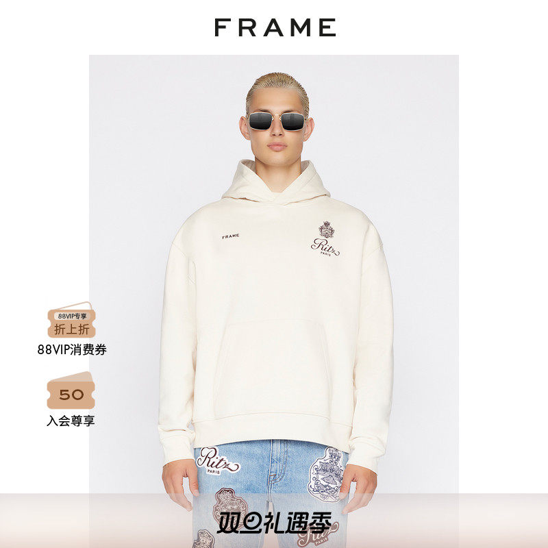 FRAME连帽套头卫衣男丽兹酒店Ritz Paris春季款男装