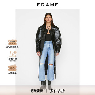女装 FRAME高腰微喇牛仔裤 春秋款 九分裤 女式