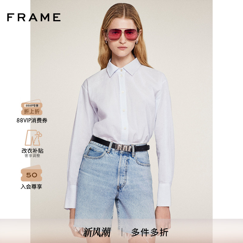 【2025新款】FRAME女士经典宽松半裤牛仔短裤 TIMELESS SHORT