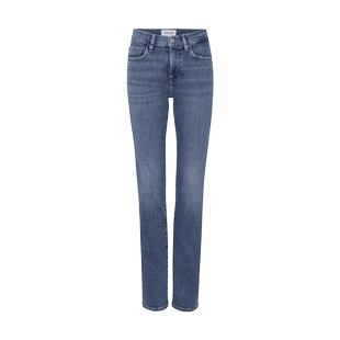 FRAME女士高弹直筒达芙妮蓝牛仔裤经典长裤HIGH STRAIGHT