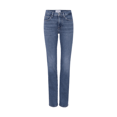 新款高腰达芙妮蓝直筒FRAME长裤