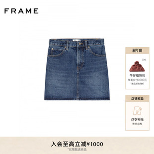 2026春季 MINI 新款 复古高腰牛仔短裙HIGH SKIRT FRAME女士美式