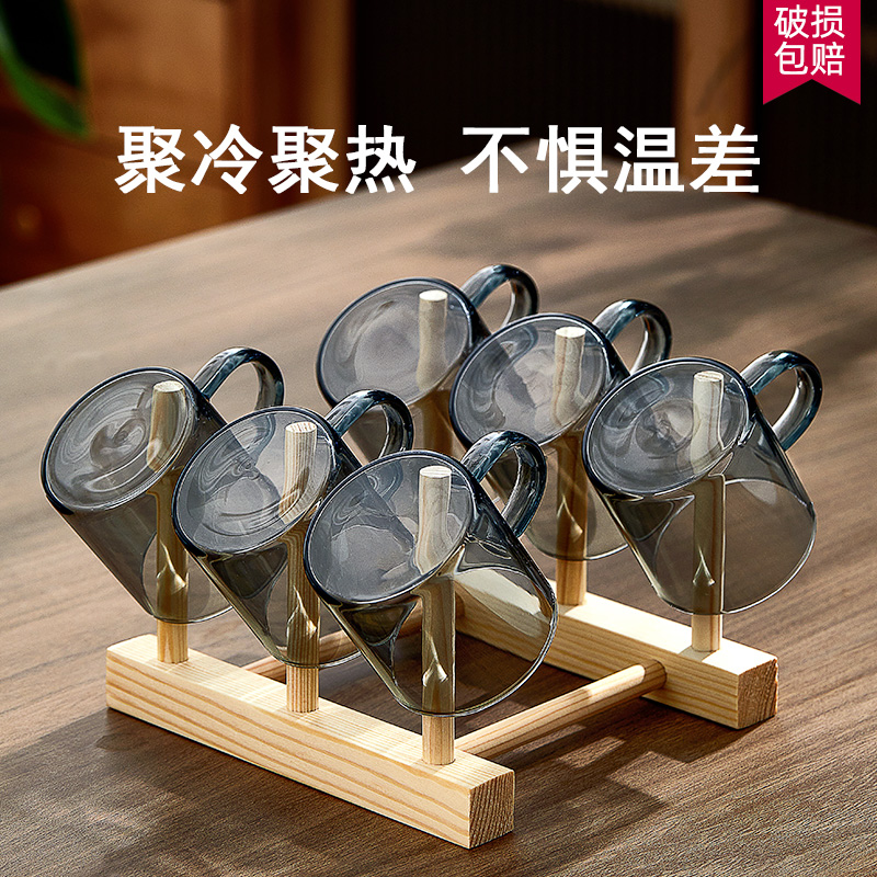 6只装日式加厚玻璃小茶杯
