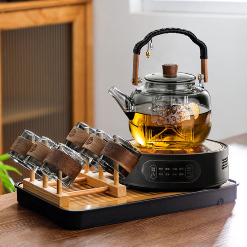 玻璃煮茶壶电陶炉2025新款煮茶套装高档煮茶器泡茶家用茶具整套