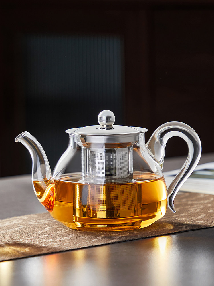 泡茶壶玻璃耐高温不锈钢内胆过滤家用功夫冲茶器单壶花茶壶煮茶具