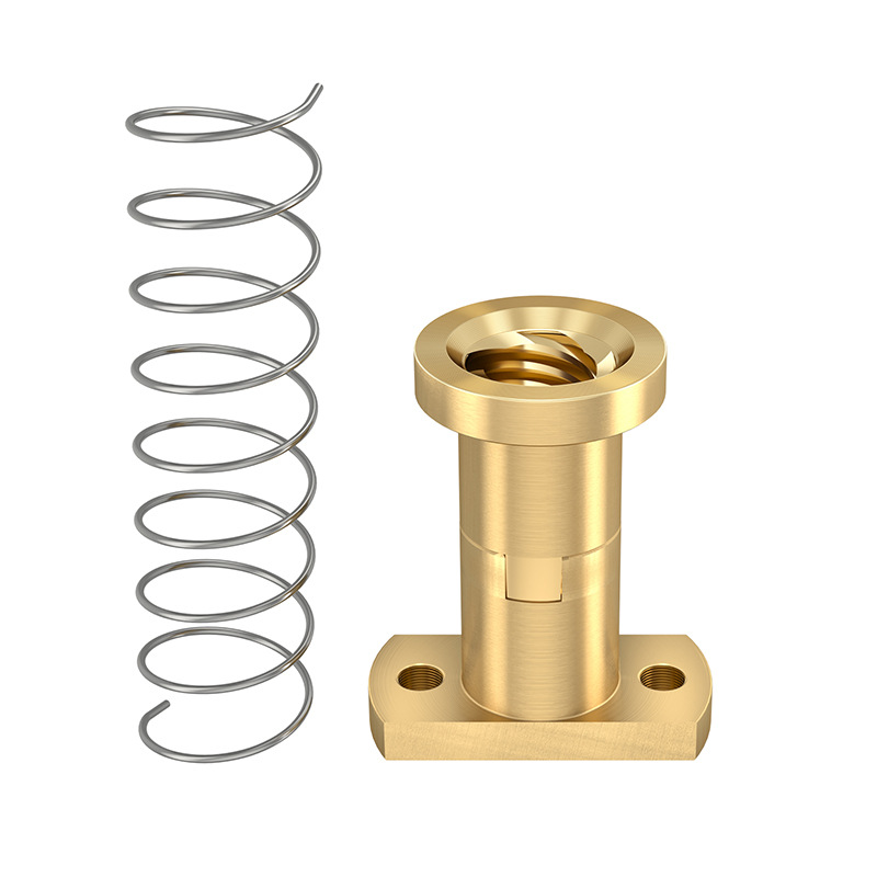 3D打印机配件 T8丝杆消回差螺母 消间隙不锈钢丝杆铣边黄铜螺母