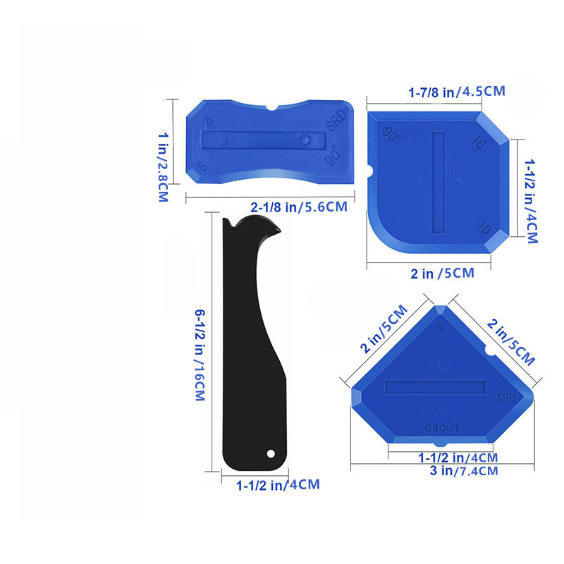 刮胶板4件套硅胶刮刀美缝工具