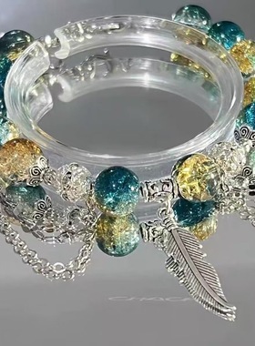 深海鱼尾森系手链九条装