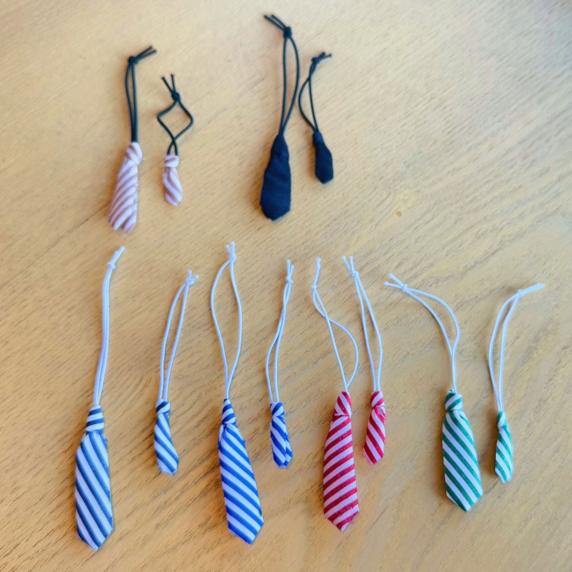 斜纹小领带扭扭棒毛绒配件